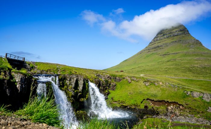 Kirkjufell, The Arrowhead Mountain, in summer.