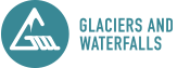 Glaciers and waterfalls logo